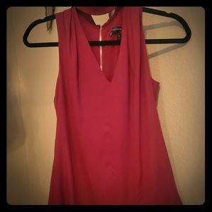 Silk tank with attached choker